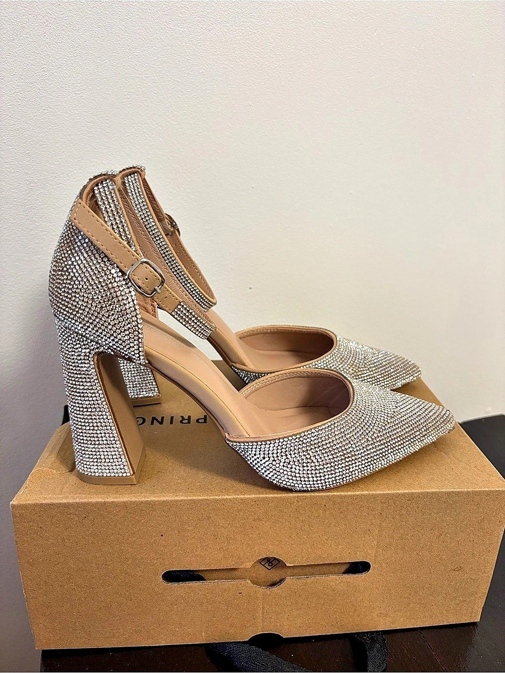 New Call It Spring Rhinestone Pointed-Toe Heels in Silver - Picture 3 of 4